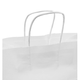 Buste Shopper in Carta Bianca 100g/m² 27+14x26cm (200 Pezzi)
