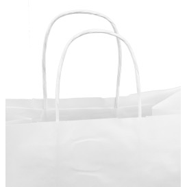 Buste Shopper in Carta Bianca 100g/m² 30+18x29cm (200 Pezzi)