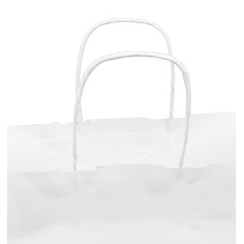 Buste Shopper in Carta Bianca 100g/m² 32+12x41cm (25 Pezzi)