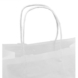 Buste Shopper in Carta Bianca 80g/m² 30+18x29cm (25 Pezzi)