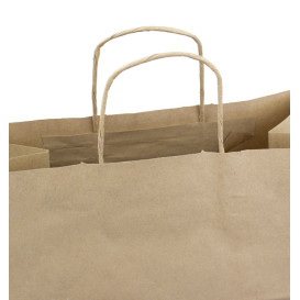 Buste Shopper in Carta Marrone 100g/m² 35+18x34cm (250 Pezzi)