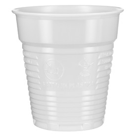 Bicchiere di Plastica PS Bianco 166ml Ø7,0cm (100 Pezzi)