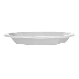 Piatto Fondo Riutilizzabile Economico PS Bianco Ø22cm (25 Pezzi)