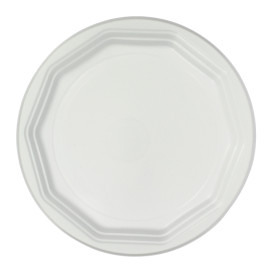 Piatto Riutilizzabile PP "Deka" Piano Bianco 220mm (33 Pezzi)