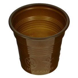 Bicchiere di Plastica PS Marrone 80ml Ø5,7cm (2400 Pezzi)