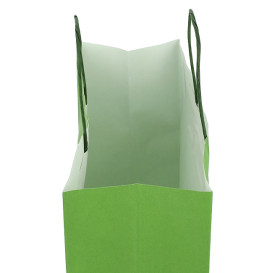Buste Shopper in Carta Verde 100g/m² 25+11x31cm (25 Pezzi)