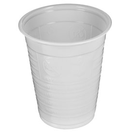 Bicchiere di Plastica PS Bianco 200ml Ø7,0cm (100 Pezzi)