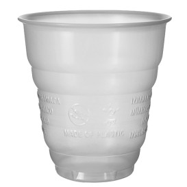 Bicchiere Plastica PS Vending Design bianco satinato 166ml Ø7cm (3.000 Pezzi)