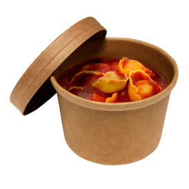 Contenitore di cartone Kraft da 8oz/250ml Ø9cm (500 pezzi)