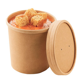 Contenitore di cartone Kraft da 12Oz/350ml Ø9cm (25 pezzi)