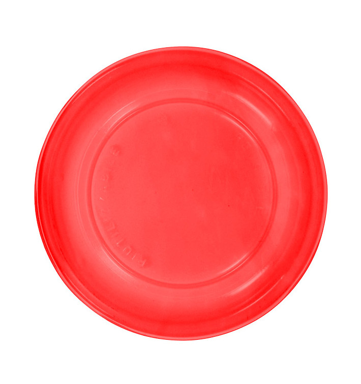 Piatto Piano Riutilizzabile Economico PS Rosso Ø17cm (25 Pezzi) Piatto Piano Riutilizzabile Economico PS Rosso Ø17cm (25 Pezzi)