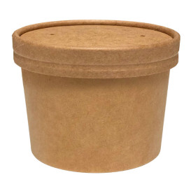 Coperchio in cartone Kraft per contenitore di cartone da Ø9cm (25 pezzi)