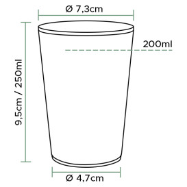 Bicchiere PLA Bio Trasparente 250ml (1.000 Pezzi)