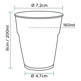 Bicchiere Economico Riutilizzabile PS "Diamant" Cristal 200ml Ø7,2cm (375 Pezzi)