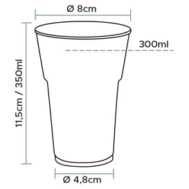 Bicchiere Economico Riutilizzabile PS "Diamant" Cristal 350ml Ø8,0cm (400 Pezzi)