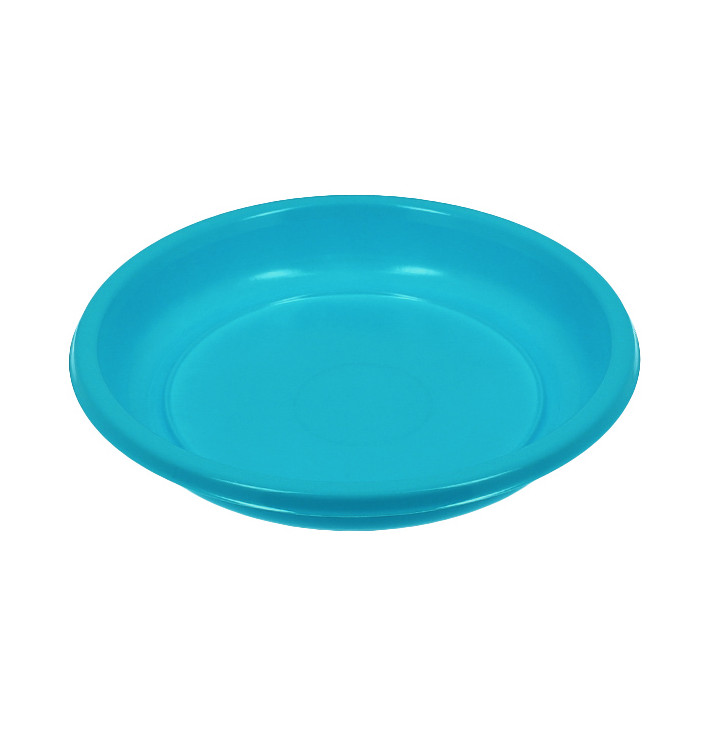 Piatto Piano Riutilizzabile Economico PS Turchese Ø20,5cm (25 Pezzi) Piatto Piano Riutilizzabile Economico PS Turchese Ø20,5cm (25 Pezzi)