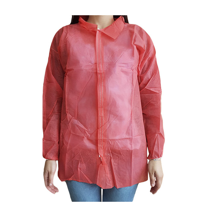 Camice Ragazzo/a in TNT PP 35gr. Con Velcro Rosso (100 Pezzi) Camice Ragazzo/a in TNT PP 35gr. Con Velcro Rosso (100 Pezzi)