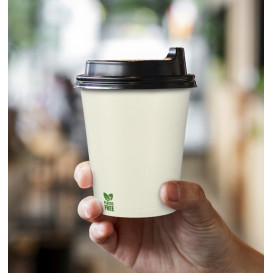 Bicchiere di Carta Senza Plastica 7 Oz/210ml Bianco Ø7cm (1.000 Pezzi)