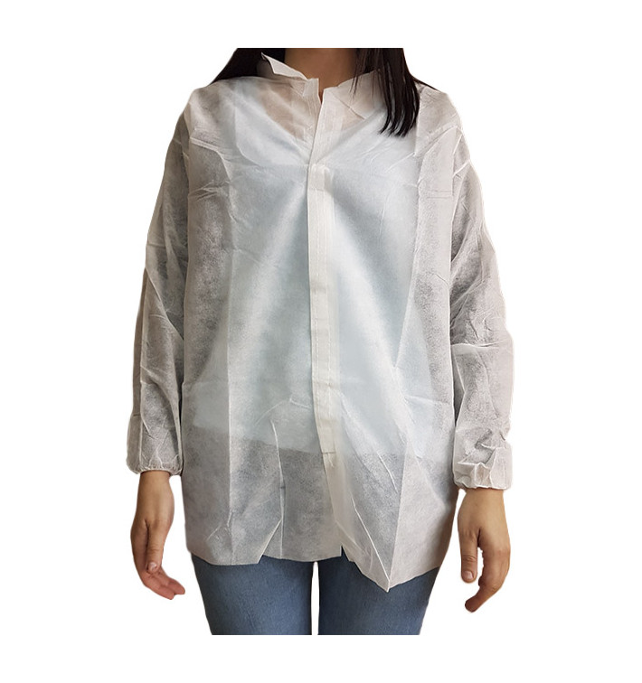 Camice Ragazzo/a in TNT PP 35gr. Con Velcro Bianco (1 Pezzi) Camice Ragazzo/a in TNT PP 35gr. Con Velcro Bianco (1 Pezzi)