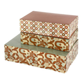 Scatola per Dolci e Praline Corallo 17x11,5x4,3cm (100 Pezzi)