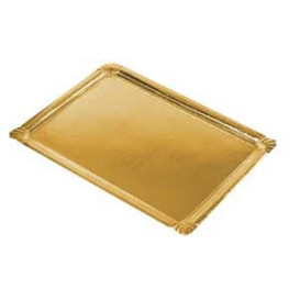 Vassoio di Cartone Rettangolare Oro 22x28cm (600 Pezzi)