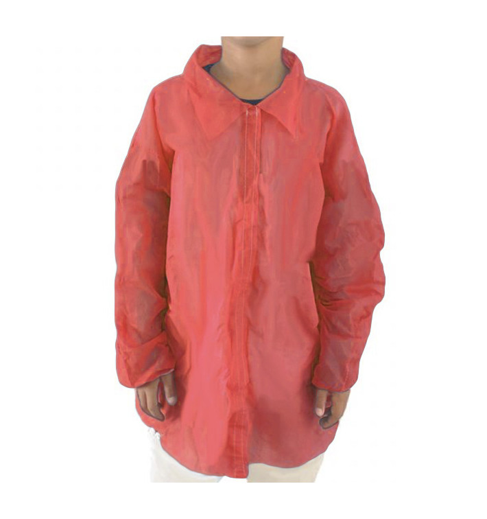 Camice Bambino in TNT PP Rosso Con Velcro (50 Pezzi) Camice Bambino in TNT PP Rosso Con Velcro (50 Pezzi)