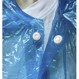 Camice Polietilene con bottoni Blu (200 Pezzi)