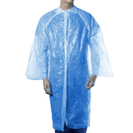 Camice Polietilene con bottoni Blu (200 Pezzi)