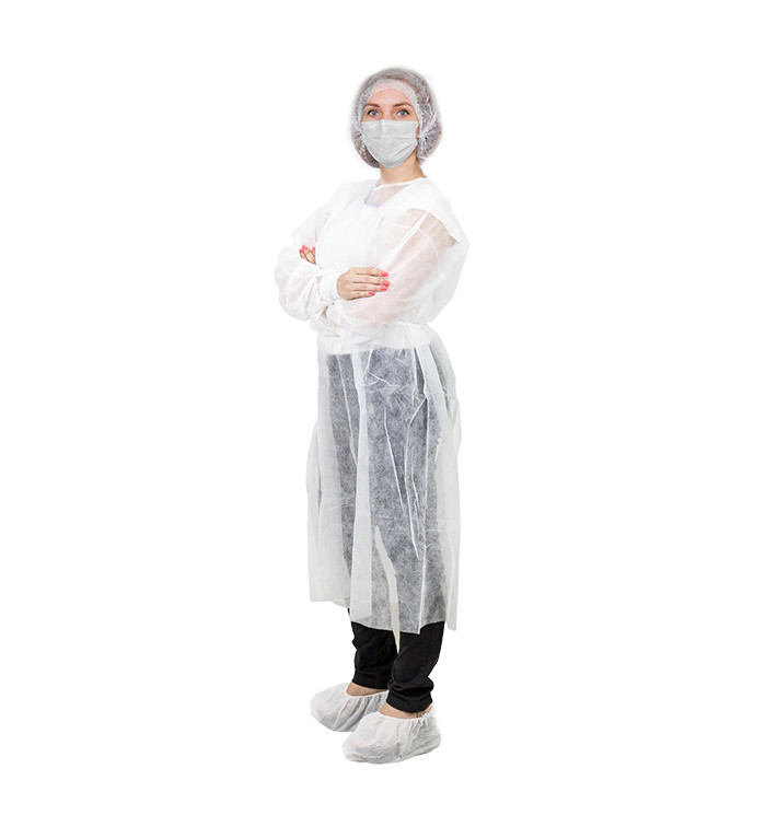 Kit di Visita TNT 3 pezzi + mascherine Bianco (1 Kit) Kit di Visita TNT 3 pezzi + mascherine Bianco (1 Kit)