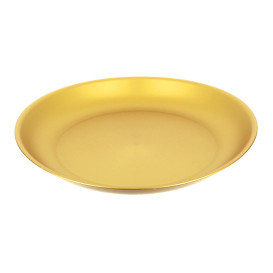 Piatto Riutilizzabile Durable PP Minerale Oro Ø21cm (54 Pezzi)