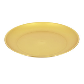 Piatto Riutilizzabile Durable PP Minerale Oro Ø23,5cm (54 Pezzi)