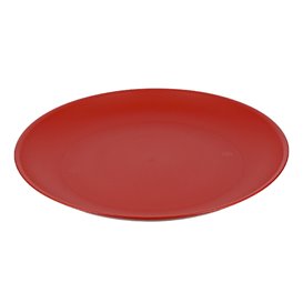 Piatto Riutilizzabile Durable PP Minerale Rosso Ø23,5cm (54 Pezzi)