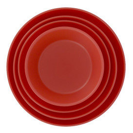 Piatto Riutilizzabile Durable PP Minerale Rosso Ø21cm (54 Pezzi)