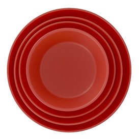 Piatto Riutilizzabile Durable PP Minerale Rosso Ø18cm (54 Pezzi)