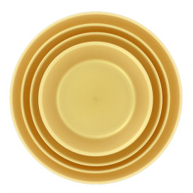 Piatto Riutilizzabile Durable PP Minerale Oro Ø27,5cm (54 Pezzi)