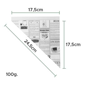 Cono di Carta Greaseproof Parchment 240mm 100g (2.000 Pezzi)