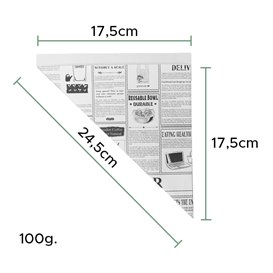 Cono di Carta Greaseproof Parchment 240mm 100g (2.000 Pezzi)