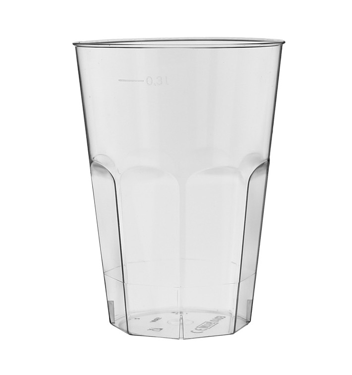 Bicchiere di Plastica "Deco" PS Trasparente 300 ml (30 Pezzi) Bicchiere di Plastica "Deco" PS Trasparente 300 ml (30 Pezzi)