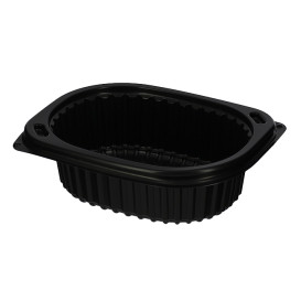 Contenitori Rettangolare PP Nero 350ml 142x111x45mm (80 Pezzi)