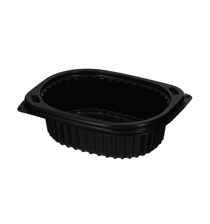 Contenitori Rettangolare PP Nero 350ml 142x111x45mm (80 Pezzi) Contenitori Rettangolare PP Nero 350ml 142x111x45mm (80 Pezzi)