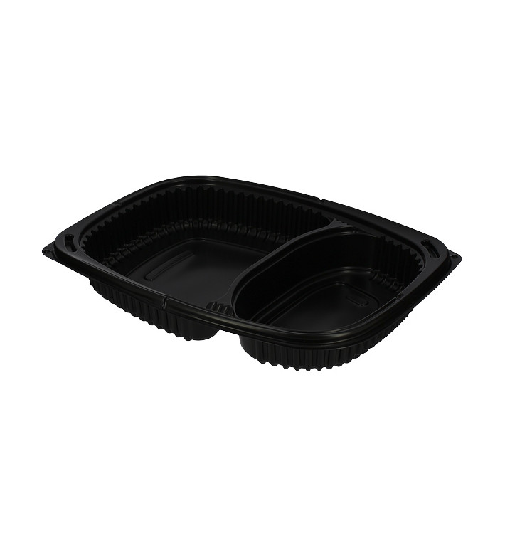 Contenitori Rettangolare Plastico PP 2SC Nero 1050ml 255x189x45mm (320 Pezzi) Contenitori Rettangolare Plastico PP 2SC Nero 1050ml 255x189x45mm (320 Pezzi)