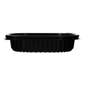 Contenitori Rettangolare PP Nero 250ml 142x111x31mm (80 Pezzi)