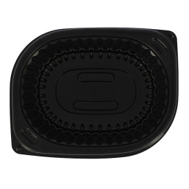 Contenitori Rettangolare PP Nero 250ml 142x111x31mm (80 Pezzi)