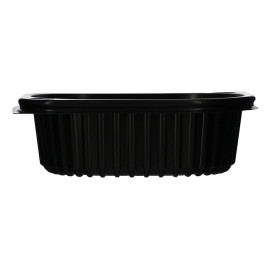 Contenitori Rettangolare PP Nero 350ml 142x111x45mm (80 Pezzi)