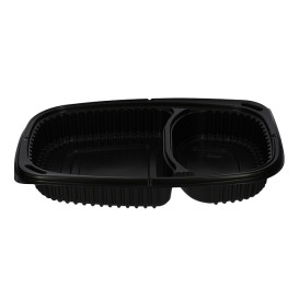 Contenitori Rettangolare Plastico PP 2SC Nero 1050ml 255x189x45mm (320 Pezzi)