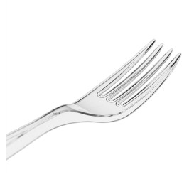 Forchetta di plastica PS Riutilizzabile Trasparente 18cm (20 Pezzi)