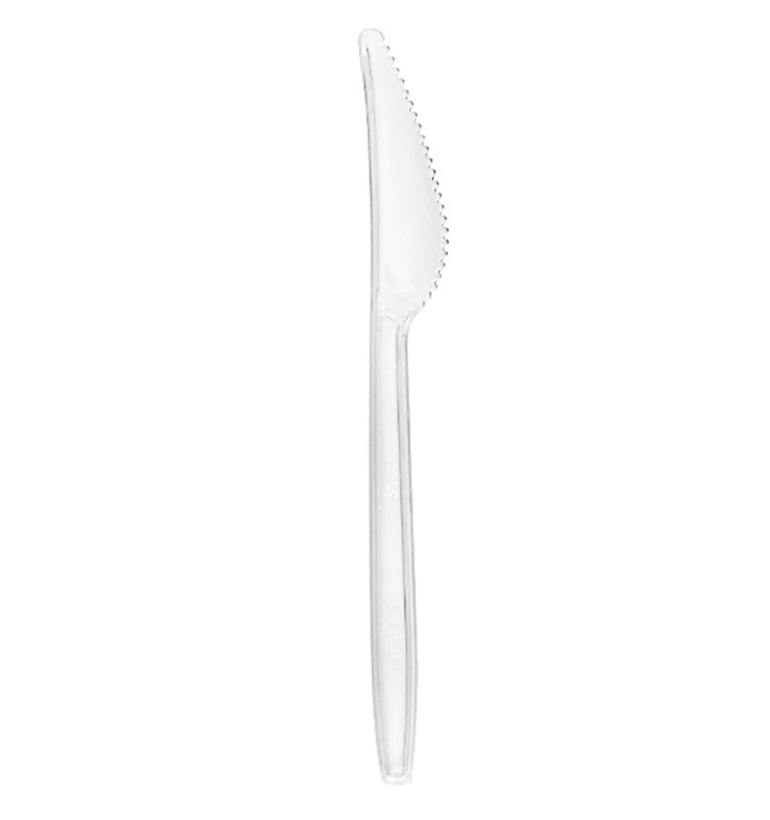 Coltello di plastica PS Riutilizzabile Trasparente 18cm (20 Pezzi)