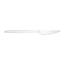 Coltello di plastica PS Riutilizzabile Trasparente 18cm (20 Pezzi)