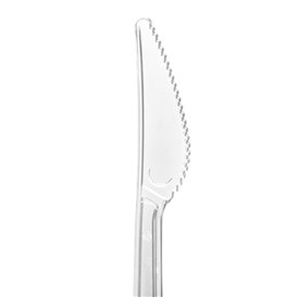 Coltello di plastica PS Riutilizzabile Trasparente 18cm (20 Pezzi)
