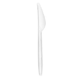 Coltello di plastica PS Riutilizzabile Trasparente 18cm (50 Pezzi)